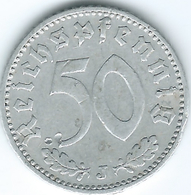 Germany - 3rd Reich - 50 Pfennig - 1939 J - KM96 - Scarce Coin - 50 Reichspfennig