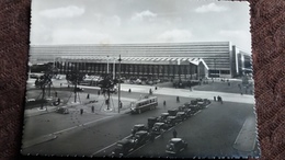 CPSM TROLLEYBUS ROMA STAZIONE TERMINI 1952 ED VERA STATION GARE ? - Bus & Autocars