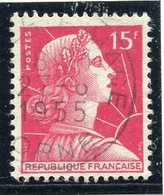 France - Marianne De Muller - N° 1011 - Oblitéré - 15 Fr Rose - 1955-1961 Marianne (Muller)