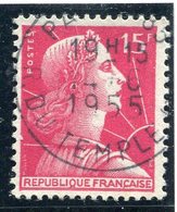 France - Marianne De Muller - N° 1011 - Oblitéré - 15 Fr Rose - 1955-1961 Marianne De Muller