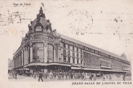 Vues De PARIS . GRAND BAZAR DE L'HOTEL DE VILLE . Carte Commerciale (signée Vve RUEL &Cie) - Other & Unclassified
