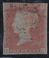 GRAN BRETAGNA 1841 1d RED  LETT. PL  SUPERB USED STAMP - Oblitérés