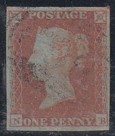 GRAN BRETAGNA 1841 1d RED  LETT. NB PLATE 112  SUPERB USED STAMP - Gebraucht