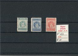 EGEO AMINISTRAZIONE AUTONOMA 1912 MNH N° 1-3 - Egeo (Amministrazione Autonoma)