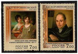 Russia 2007 .Painter V.L.Borovikovsky. 2v: 7, 7 . Michel # 1411-12 - Nuovi