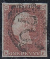 GRAN BRETAGNA 1841 1d RED  LETT. RF  PLATE 39  SUPERB USED STAMP  " P" CONVERTED TO " R " - Oblitérés