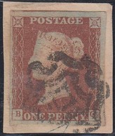 GRAN BRETAGNA 1841 1d RED  LETT. BG  PLATE 34   SUPERB USED STAMP BLACK MC " NORWICH " - Used Stamps