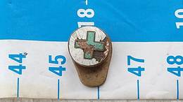 Argentina Argentine Green Pharmaceutical Cross OLD Badge Pin #9 - Pubblicità