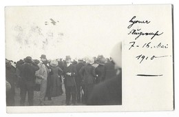 LYON (69) Carte Photo Meeting D'aviation 1910 Foule Avion En Vol - Autres & Non Classés