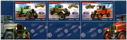 Russia 2007 . First Russian Trucks. Strip Of 3v X 8.oo.   Michel # 1437-39 - Unused Stamps