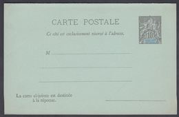 1900. GUADELOUPE Et DEPENDANCES. CARTE POSTALE. Double  10 C. + 10 C. RESPONSE. Black... () - JF321963 - Storia Postale