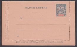 1900. GUADELOUPE Et DEPENDANCES. CARTE LETTRE.  25 C. Blue.  () - JF321982 - Storia Postale