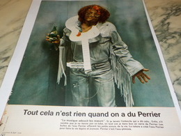 ANCIENNE PUBLICITE TOUT CELA N EST RIEN  PERRIER  1972 - Perrier