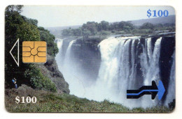 ZIMBABWE REF MV CARDS ZIM-02 100$ WATERFALLS - Zimbabwe