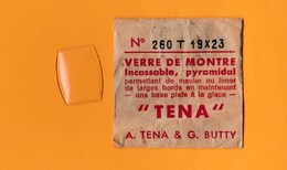 Horlogerie Verre De Montre Incassable Pyramidal  "Tena" A.Tena & G. Butty N°260 T 19 X 23 - Autres & Non Classés