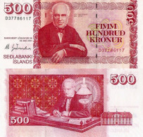 ICELAND 500 KRONUR 2001 P-58, UNC - Islande