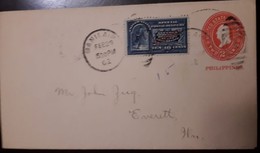 O) 1902 PHILIPPINES. US OCCUPATION, AIR POST SPECIAL DELIVERY - MESSENGER RUNNING 10c, WASHINGTON 2c POSTAL STATIONERY, - Filippijnen