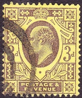 GREAT BRITAIN 1906 KEVII 3d Dull Purple/Orange-Yellow SG232a Used - Unused Stamps
