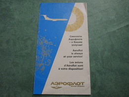AEROFLOT Soviet Airlines (dépliant 4 Volets) - Publicidad