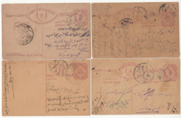 6 Diff., (2 Scans) Hyderabad Used Postcard, British India Postal Stationery, As Scan - Hyderabad