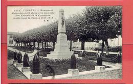 VAUREAL MONUMENT AUX MORTS GUERRE 1914 1918 WWI CARTE EN BON ETAT - Vauréal