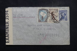 ARGENTINE - Enveloppe De Victoria Pour La France En 1941 Avec Contrôle Postal, Affranchissement Plaisant  - L 58500 - Covers & Documents