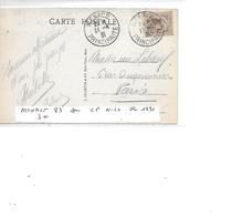 MONACO N° 83 SUR CP NICE OBL 1931 - Lettres & Documents