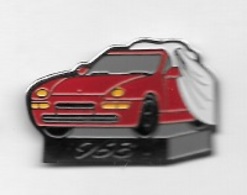 Pin's  Automobiles  PORSCHE  968  Rouge  Verso  17  OCTOBRE  1991 - Porsche