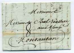 Bordeaux  Lenain N°20 ( Cachet Circulaire / Dept 32 Gironde / 1787 / Pour Montauban - 1701-1800: Vorläufer XVIII