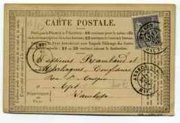 Carte Précurseur T18 ANNECY / Dept 89 De Haute Savoie / 1876 / TP SAGE N/B - 1849-1876: Classic Period