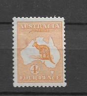 1913 MH Australia  WMK Wide Crown Michel  9a - Ongebruikt