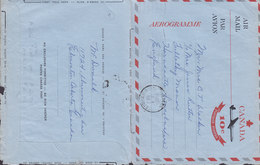 Canada Postal Stationery Ganzsache Entier 10c. Aeroplane Aeroplane EDMONTON Alberta 1970 HORNCASTLE Lincolnshire England - 1953-.... Reinado De Elizabeth II