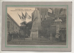 CPA -(54) VANDOEUVRE - Aspect Du Monument Aux Morts Le Jour De L'inauguration Le 2 Janvier 1921 - Vandoeuvre Les Nancy