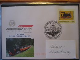 Österreich- Pers.BM 2 Belege, Jenbach 120 Jahre Achenseebahn Dampfzahnradbahn - Personalisierte Briefmarken