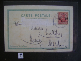 TURKEY - CONSTANTINOPLE POST CARD FOR CURITIBA (BRAZIL) IN 1905 IN THE STATE - Covers & Documents