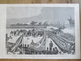 Gravures  1874  ANGLETERRE PORTSMOUTH Troupes Anglaises    Expédition Achanties - Portsmouth