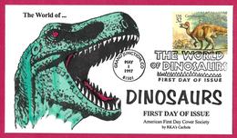USA (1997) - Grand Junction, Co - Le Monde Des Dinosaures / World Of Dinosaurs : Corythosaurus. Prehistoric Animal. FDC. - Prehistóricos