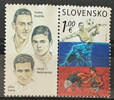 SLOVAKIA 2017 Sport - Successful Sportsmen; Andrej Kvasnak, Vaclav Nedomansky & Julius Torma Postally Used MICHEL # 821 - Used Stamps