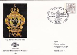 Berlin - Postkarte Mit Sonderstempel Tag Der Briefmarke Verband Berliner Philatelisten-Vereine - 1980  (49194) - Privatpostkarten - Gebraucht