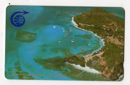 SAINT VINCENT ET GRENADINES REF MV CARDS STV-2B EC$10 2CSVB Admiralty Bay Date 1990 5500 Ex - St. Vincent & The Grenadines