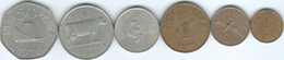 Guernsey - Elizabeth II - Decimal - ½ (1971) 1 (1971) 2 (1971) 5 (1968) 10 (1968) & 50 Pence (1970) (KMs 20-25) - Guernsey