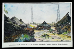 Asmara  Érythrée   - Station TSF Du Camp D'aviation Italien  - Coupure De Presse (illustration) 1935 - Otros & Sin Clasificación