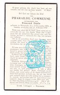 DP Pharaïlde Commeyne ° Moorsele Wevelgem 1876 † 1937 X Edmond Daels - Devotieprenten