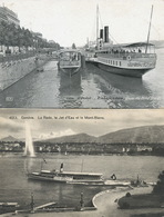 Bateau à Aube Paddle Boat  Lac Leman 4 Cartes Post  Geneve - Ferries