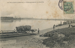 Ferry Boat Bac Le Pellerin Debarquement De La Charrière . Boeufs  Attelage Foin . Dugas - Ferries