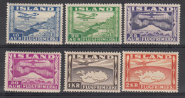 IJSLAND - Michel - 1934 - Nr 175/80 (nr 177 > B) - MNH** - Aéreo