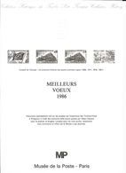 Doc Fdc+ Gravure 1986,  Meilleurs Voeux 1986, Conseil De L'europe - Documenti Della Posta