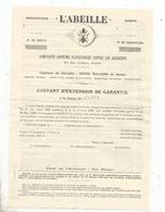 Assurance , 2 Pages ,  L'ABEILLE , Avenant D'extension De Garantie , 1905 , Frais Fr 1.65 E - Bank En Verzekering