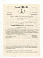 Assurance , 2 Pages ,  L'ABEILLE , Avenant D'extension De Garantie , 1905 , Frais Fr 1.65 E - Banco & Caja De Ahorros