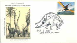 954  Dinosaure: Oblit. Temp. D'États-Unis, 1989 - Dinosaur Pictorial Postmark + Cover. Prehistory Préhistoire - Prehistorisch